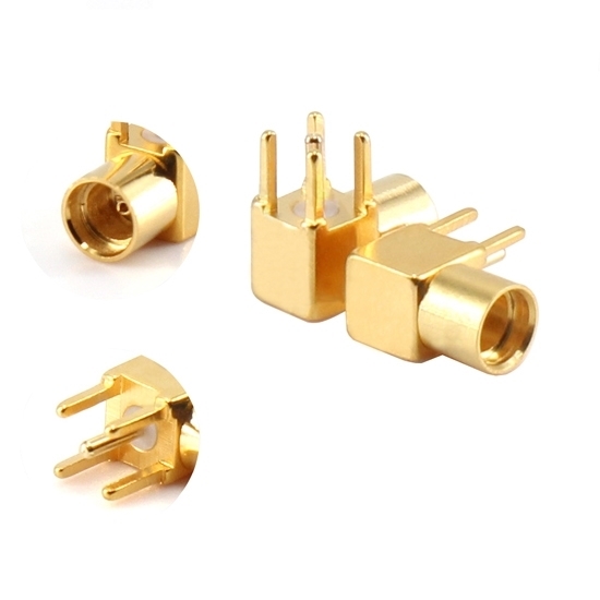 Mmcx Female Right Angle Rf Coaxial Connector Pcb Mount Ato