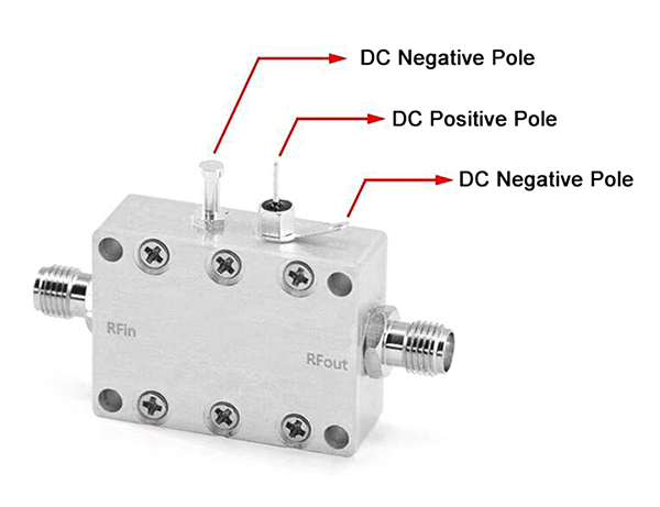 0.02-6GHz low noise RF amplifier wiring