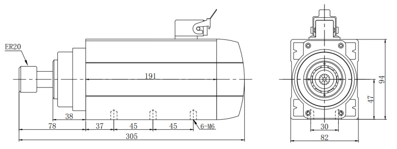 2.2kW Air Cooled CNC Spindle Motor, 18000rpm, 1.1Nm | ATO.com