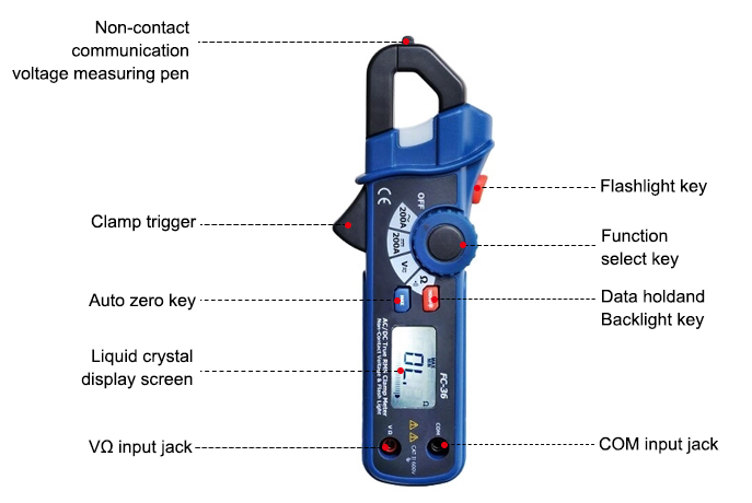 200A AC/DC Current Clamp Meter Details