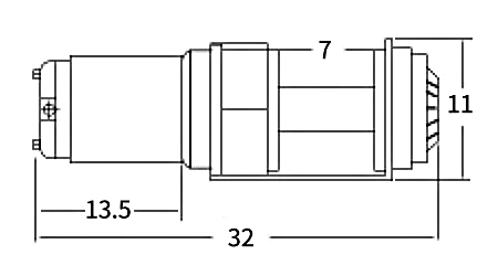 3500lbs electric winch dimension