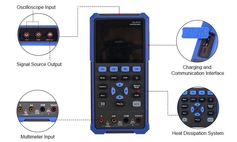 200 MHz Handheld Oscilloscope Details