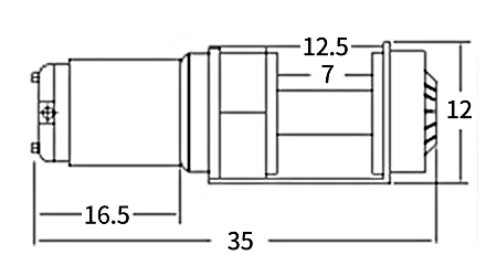 4000lbs electric winch dimension