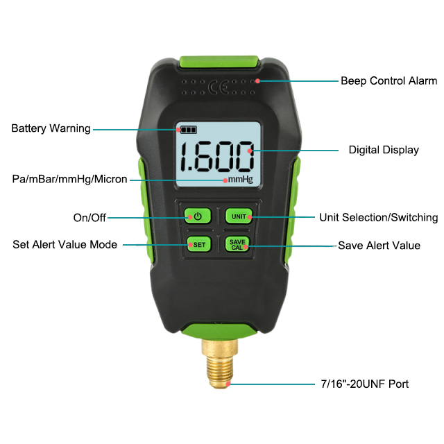 Digital Vacuum Pressure Gauge Details