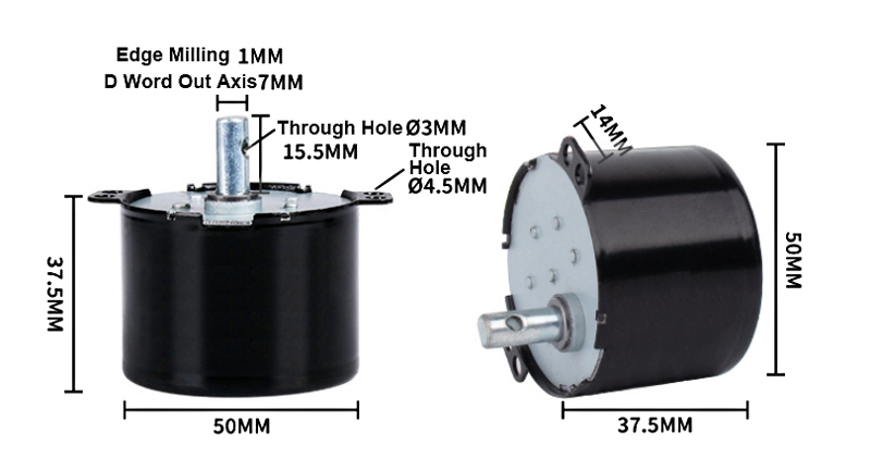 AC synchronous gear motor detail