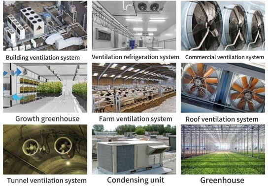 Application of axial fans in different fields