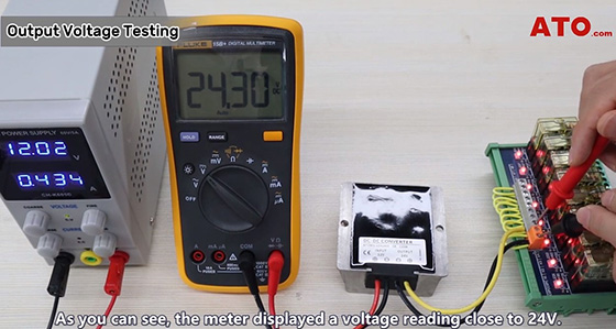 Boost converter output voltage testing