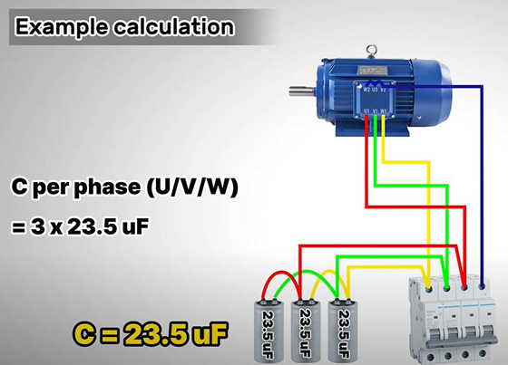 Capacitor sizing example calculation