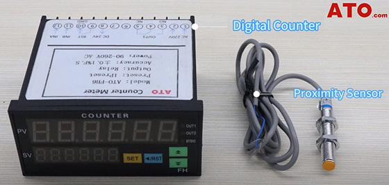 Digital counter proximity sensor