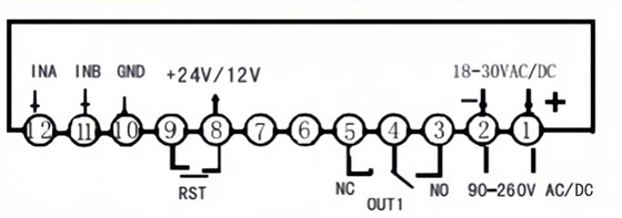 Digital counter wiring schematic