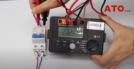 Insulation resistance tester ac voltage measurement