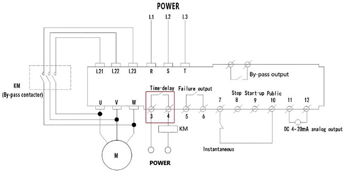 Operate motor after bypass failure circuit diagram