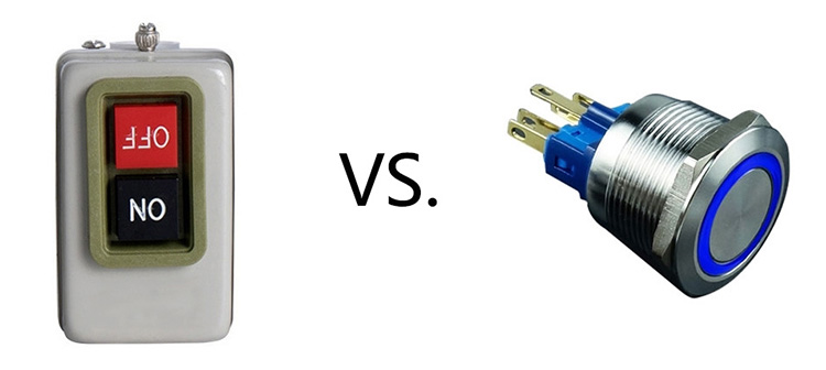 Power push button vs momentary push button