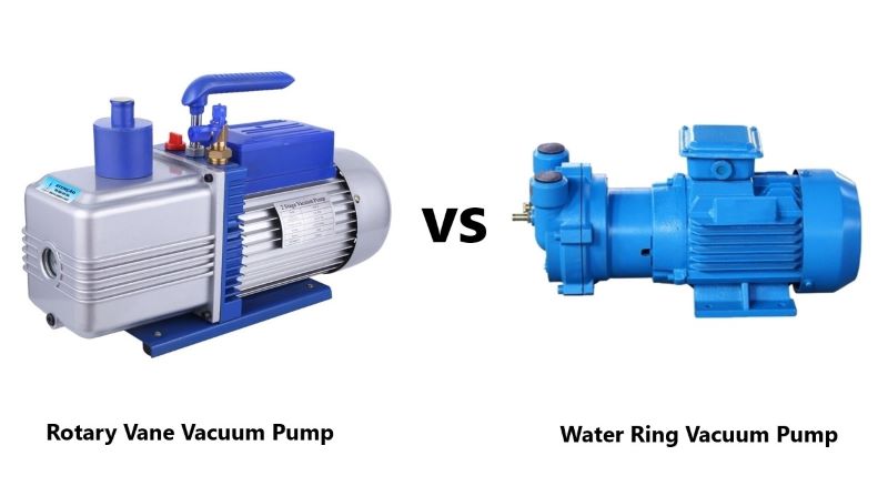 Rotary vane vacuum pump and water ring vacuum pump