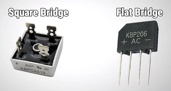 Types of bridge rectifiers