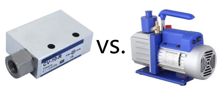 Vacuum generator vs. vacuum pump
