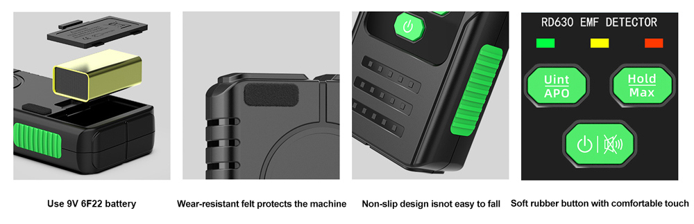 EMF meter features