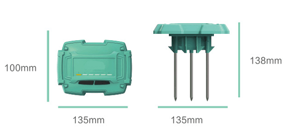 Garden soil moisture sensor size