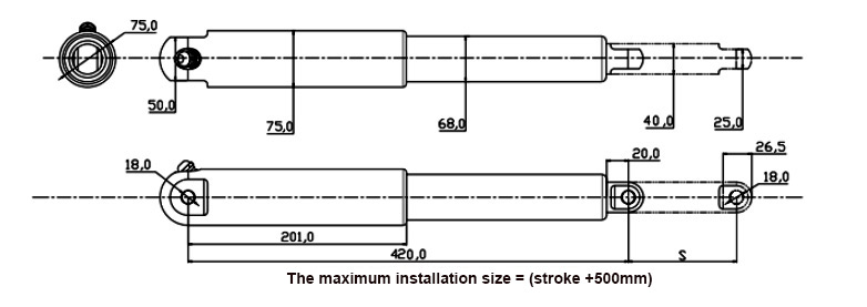 High Force Linear Actuator, 12V/24V, 12000N, 100mm Stroke | ATO.com