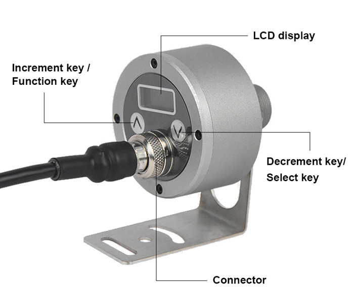 Infrared temperature sensor with display detail