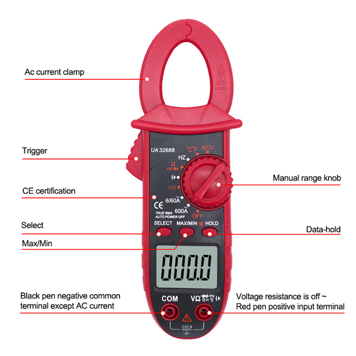 Mini Clamp Meter AC Current 600A Details