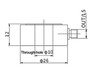 Piezoelectric force sensor dimension