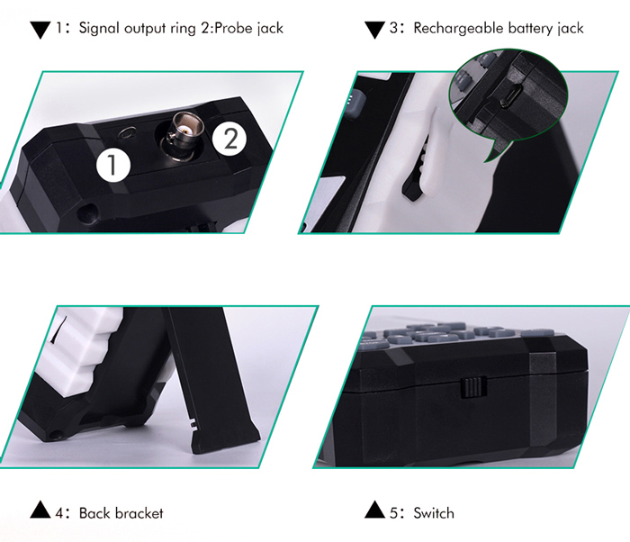 Handheld oscilloscope details