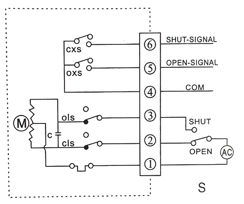 200Nm-600Nm electric valve actuator circuit diagram