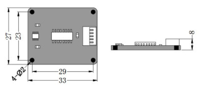 2d electronic compass module dimension