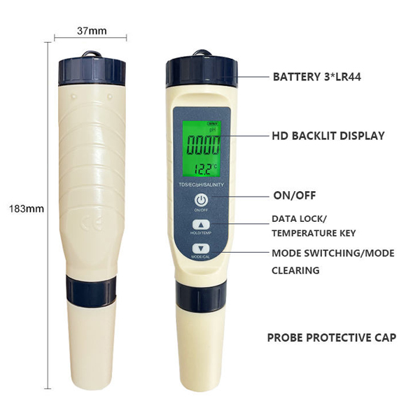 5 in 1 ph pen details