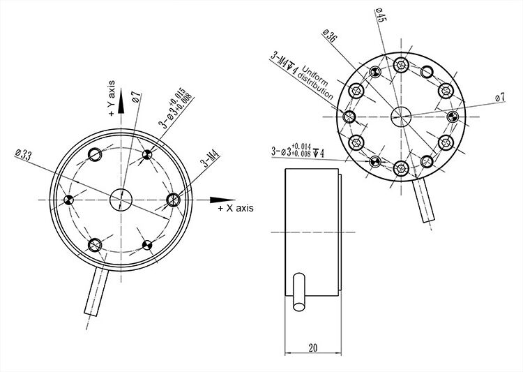 6 axis load cell size