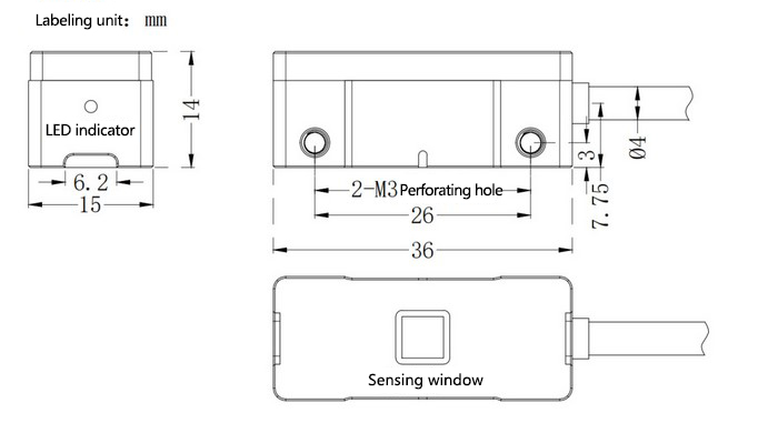 absolute optical linear encoder dimension