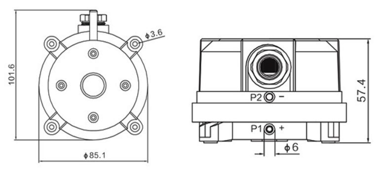 Air differential pressure switch dimension