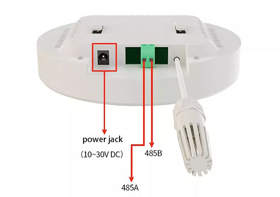 Air quality monitor sensor wiring method