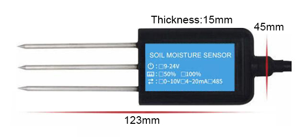 Analog soil moisture sensor size