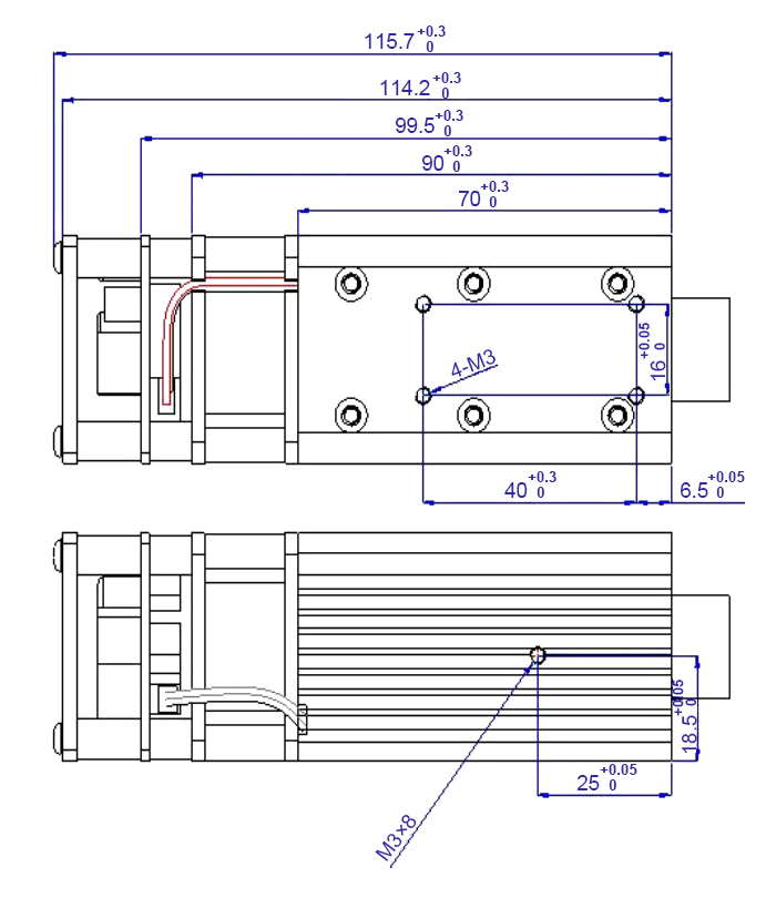 Blue laser engraver module dimensions