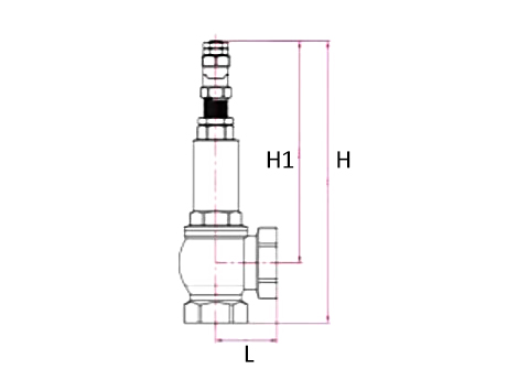 Brass pressure relief valve size