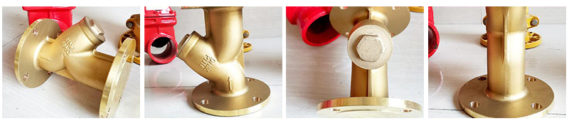 Brass y strainer feature