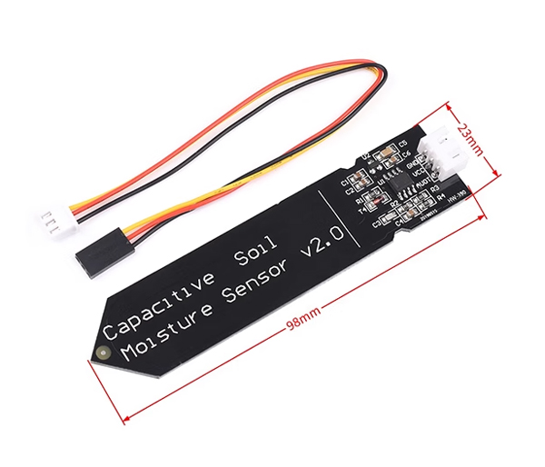 Capacitive soil moisture sensor size