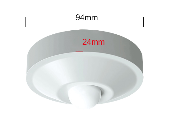 Ceiling light sensor size