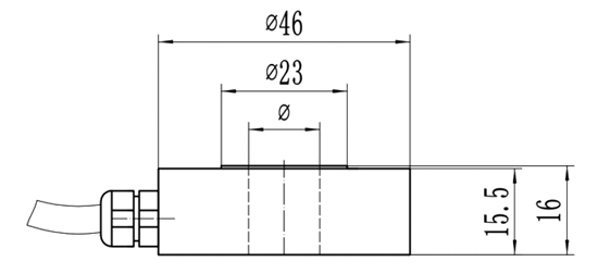 Compression force sensor size 1