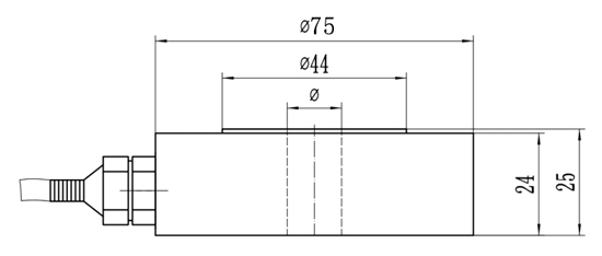 Compression force sensor size 2