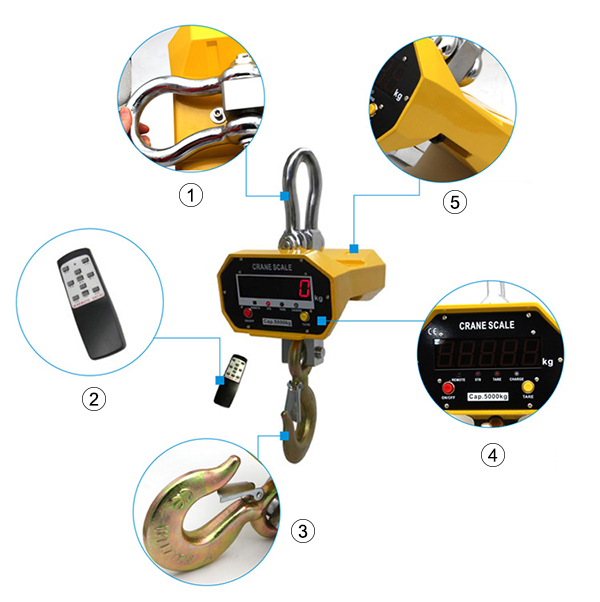 Crane scale 2 ton/3 ton/5 ton/10 ton/15 ton to 20 ton details