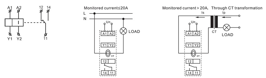 Current monitoring relay wiring program