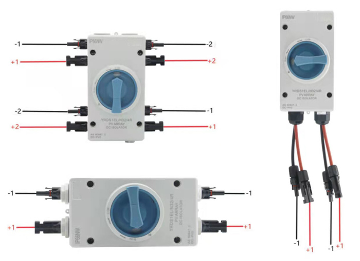 DC isolator switch wiring