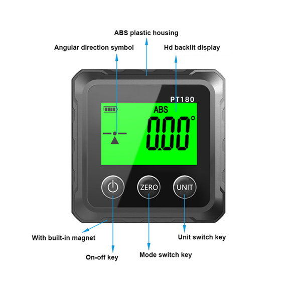 Digital angle gauge details