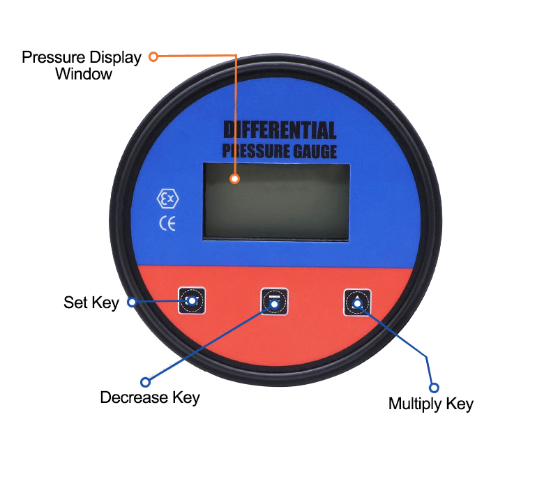 Digital differential pressure gauge details