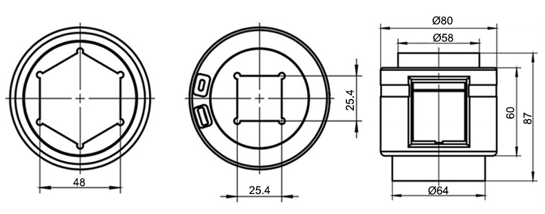 Digital rotary torque sensor size