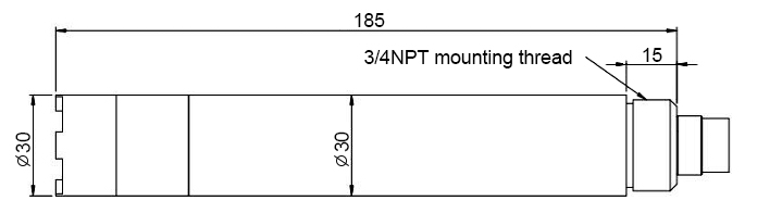 Dissolved oxygen sensor size