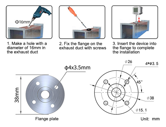 Duct temperature sensor installation note